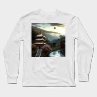 A Journey to the Mysterious Temple in the Woods Long Sleeve T-Shirt